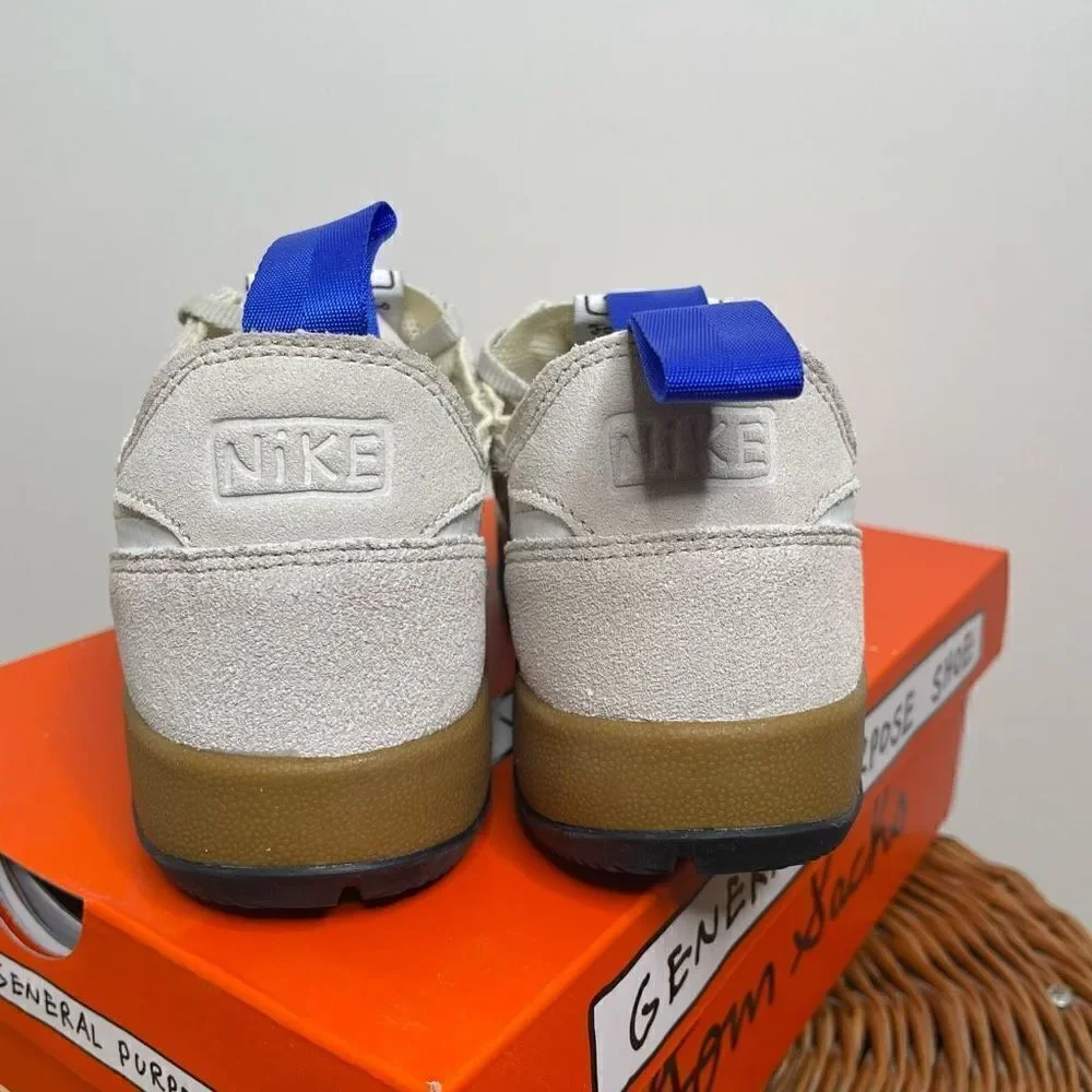 NEW Nike x Tom Sachs Nikecraft General Purpose Sneakers Shoes 7 Beige White Blue
